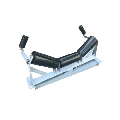 矿场中重载矿石下的自调心托辊